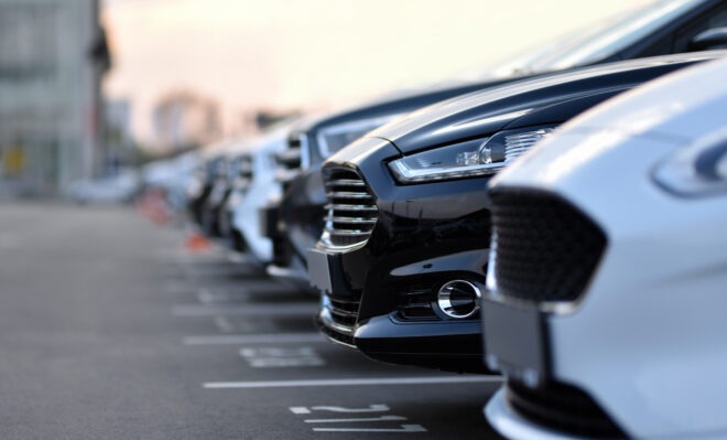 full-car-outdoor-parking-in-selective-focus